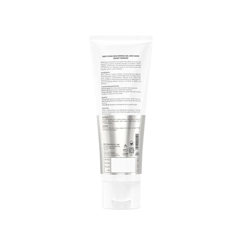 Nior Deep Clean Gel Face Wash Sweet Orange 100ml - Image 3