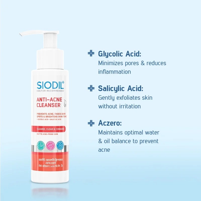 SIODIL ANTI-ACNE CLEANSER 100ml - Image 2