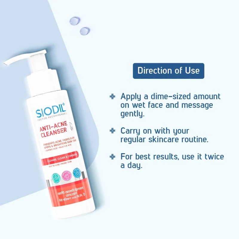 SIODIL ANTI-ACNE CLEANSER 100ml - Image 4